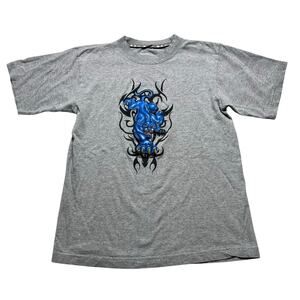 Vintage JNCO Jeans Y2K Tribal Panther Graphic T-Shirt Gray Youth Large